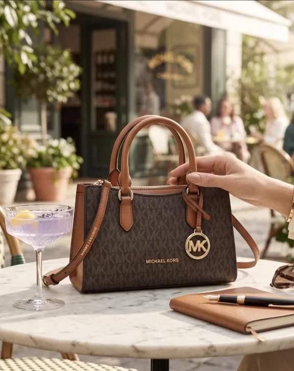 Stylish mini-size handbag featuring an elegant structured design, signature-style pattern, gold-tone detailing, and a detachable shoulder strap. Comes with box packing and a brand-style dust cover.