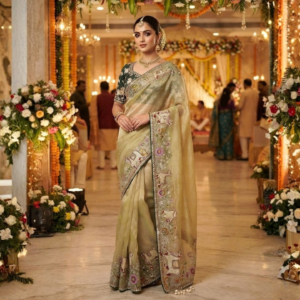 Elevate your ethnic wardrobe with this elegant Soft Shine Chava Fabric Saree, featuring premium heavy C-Pallu detailing, 5mm sequence work, multicolour coding, all-over butti work, and an attractive Zaaler design. Fabric: Soft Shine Chava FabricWork: 5mm Sequence + Multicolour Coding + Butti + ZaalerPallu: Premium Heavy C-PalluBlouse: Heavy Mono with WorkBlouse Type: UnstitchedColors: 5 VariantsQuality: Premium Package Includes 1 Saree 1 Unstitched Blouse Piece