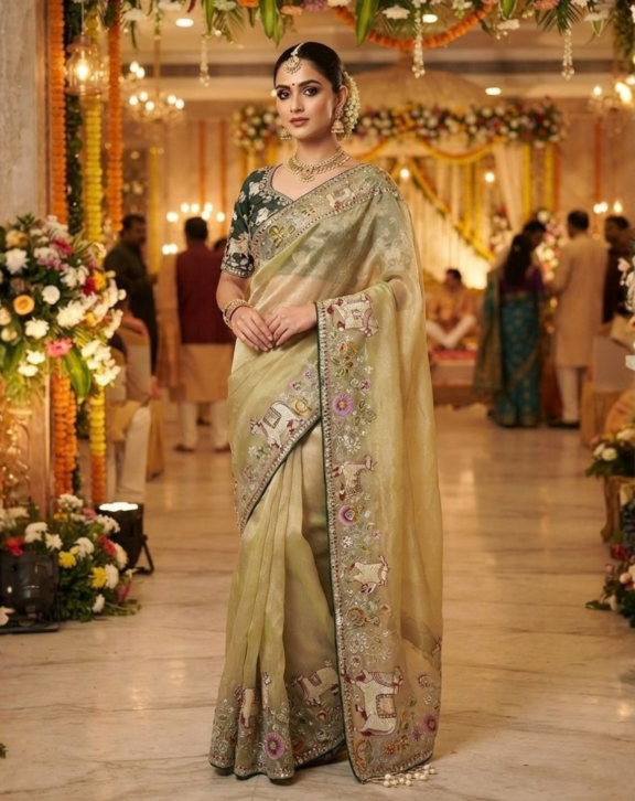 Elevate your ethnic wardrobe with this elegant Soft Shine Chava Fabric Saree, featuring premium heavy C-Pallu detailing, 5mm sequence work, multicolour coding, all-over butti work, and an attractive Zaaler design. Fabric: Soft Shine Chava FabricWork: 5mm Sequence + Multicolour Coding + Butti + ZaalerPallu: Premium Heavy C-PalluBlouse: Heavy Mono with WorkBlouse Type: UnstitchedColors: 5 VariantsQuality: Premium Package Includes 1 Saree 1 Unstitched Blouse Piece